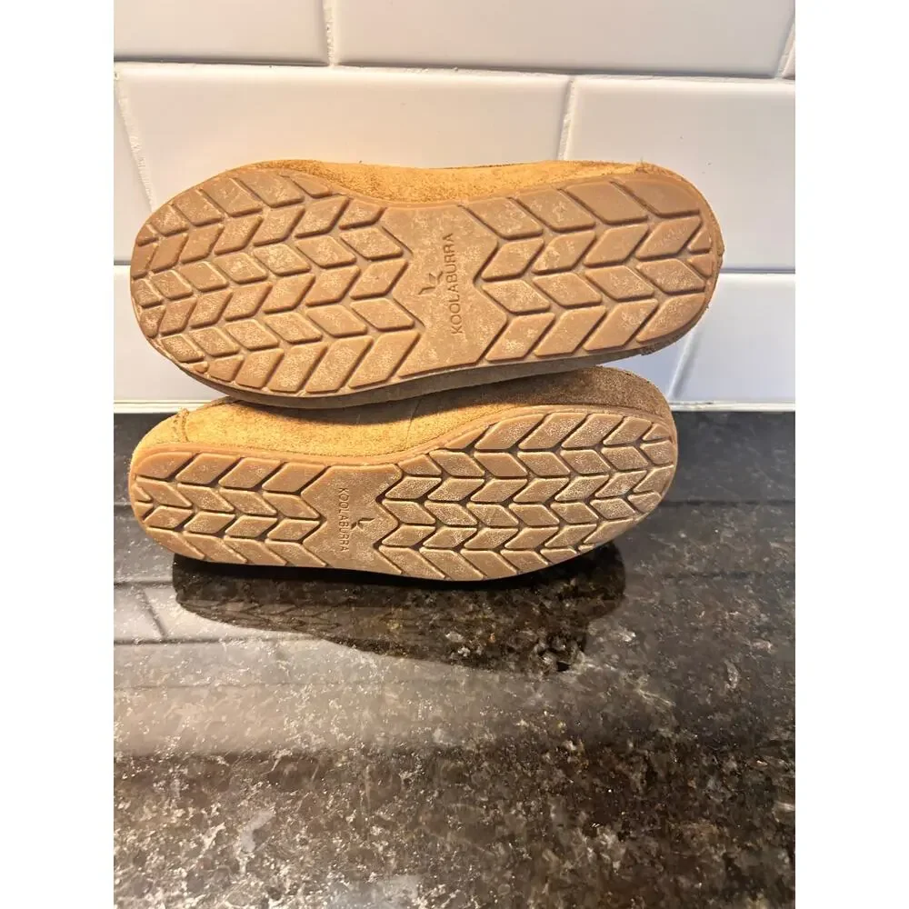 Koolaburra by‎ Ugg Kids Slip-On Riley Moccasin Slippers Comfort Brown Size 13